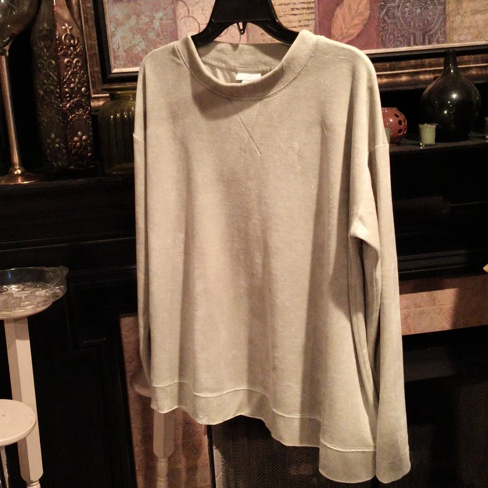 FINAL PRICE NWT J. Jill Sage Smoke Green Top Size Medium - Picture 2 of 9